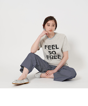 【別注】＜MIXTA＞FEEL FREE Tシャツ LT.GRAY