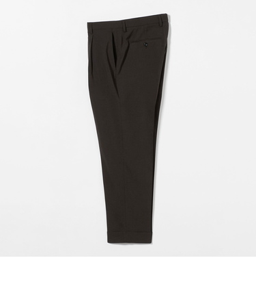 ＜District＞ポリエステル 1プリーツ テーパードスラックス