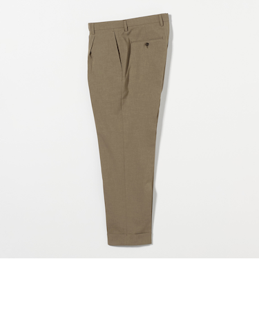 ＜District＞ポリエステル 1プリーツ テーパードスラックス