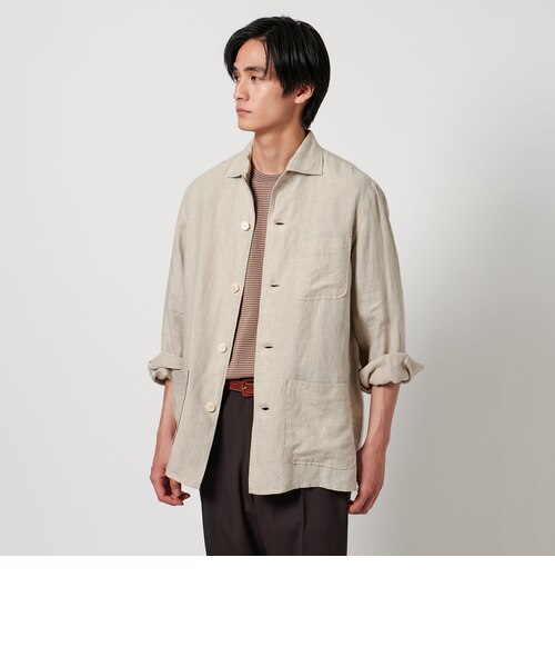 ほぼ未使用⭐︎ユナイテッドアローズ LIBECO リネン シャツジャケット L LIBECO リネン シャツジャケット｜ユナイテッドアローズ アウトレット