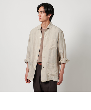 LIBECO リネン シャツジャケット