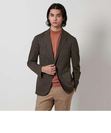 ハウンドトゥース ジャージ シングル 2ボタン  テーラードジャケット