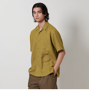 ツイル オープンカラー ショートスリーブシャツ