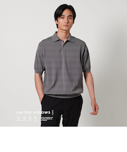 ショートスリーブ ボーダー ニットポロシャツ UA COZY -ウォッシャブル・抗菌防臭-