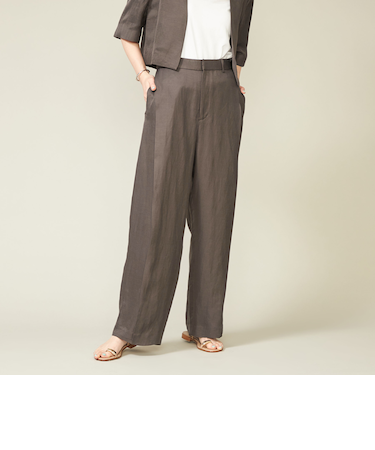 ＜conte＞タック イージー ワイドパンツ