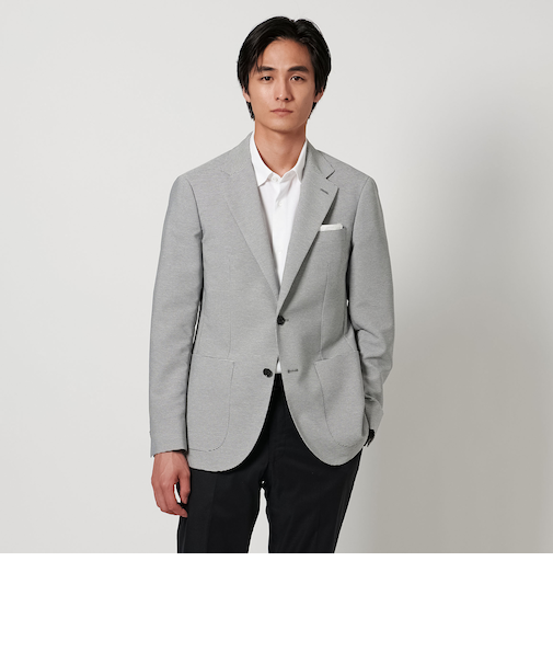 マイクロ ハウンドトゥース シングル2ボタン テーラードジャケット COMFORT EASY-MODEL -ストレッチｰ
