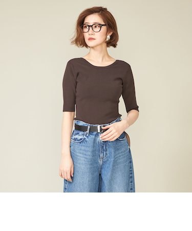 【別注】＜NICENICE MOMENT for conte＞CROPPED クルーネックニット