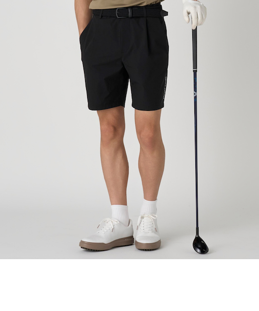 メンズ スムース 1プリーツ ショートパンツ