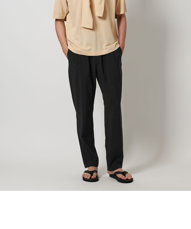 サマー ポリエステル ナチュラル ポプリン オールギャザー イージーパンツ