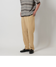 サマー ポリエステル ナチュラル ポプリン オールギャザー イージーパンツ