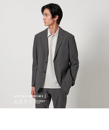 ライトサッカー シングル２ボタン ジャケット UA COZY ―ウォッシャブル・２WAYストレッチ―