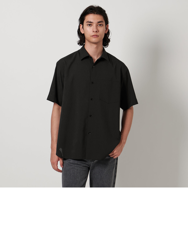 ポリエステル/ウール トロピカル ショートスリーブシャツ