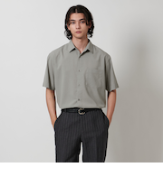 ポリエステル/ウール トロピカル ショートスリーブシャツ