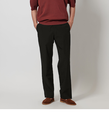 ポプリン モダンストレート イージーパンツ