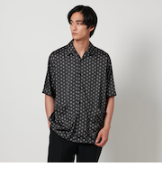 クラシックパターン ドレープ オープンカラーシャツ