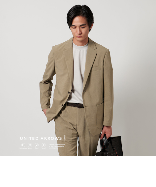 ポリエステル/T&T シングル2ボタンジャケット UA COZY ―ウォッシャブル・ストレッチ・防しわ(着用しわ)―