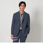 ポリエステル/T＆T シングル２ボタンジャケット UA COZY ―ウォッシャブル・ストレッチ・防しわ（着用しわ）―