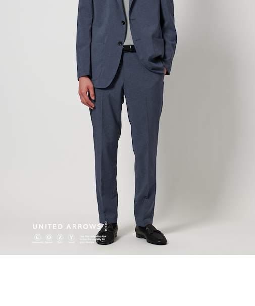 ポリエステル/T＆T ノープリーツパンツ UA COZY ―ウォッシャブル・ストレッチ・防しわ（着用しわ）―