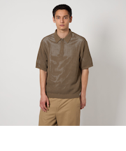 ＜UNITED ARROWS & SONS＞ MESH HALF ZIP PL/ポロシャツ