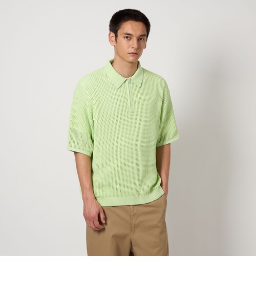 【MOCA】<UNITED ARROWS &amp; SONS> MESH HALF ZIP PL/ポロシャツ UNITED ARROWS & SONS＞ MESH HALF ZIP PL/ポロシャツ｜ユナイテッド