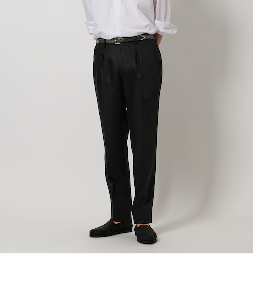 リネンツイル リラックステーパード イージースラックス