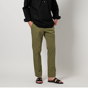 タイプライター スリムテーパード サイドシャーリング １プリーツ パンツ -ストレッチ-