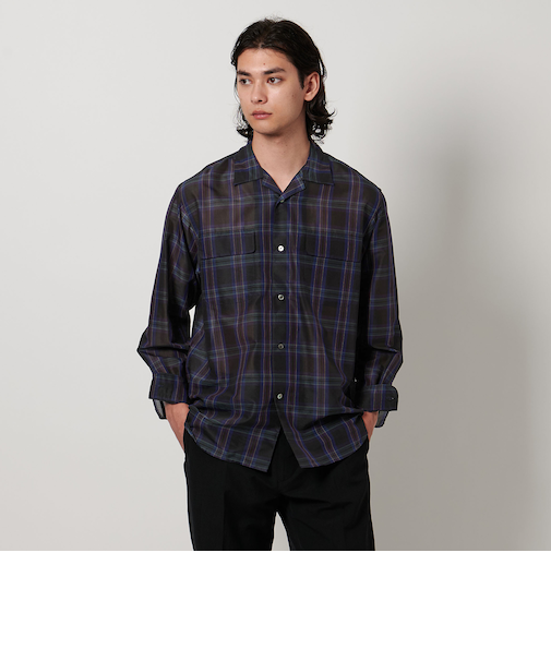 ボイル エアリー マドラスチェック シャツ