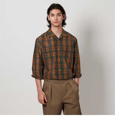 ボイル エアリー マドラスチェック シャツ