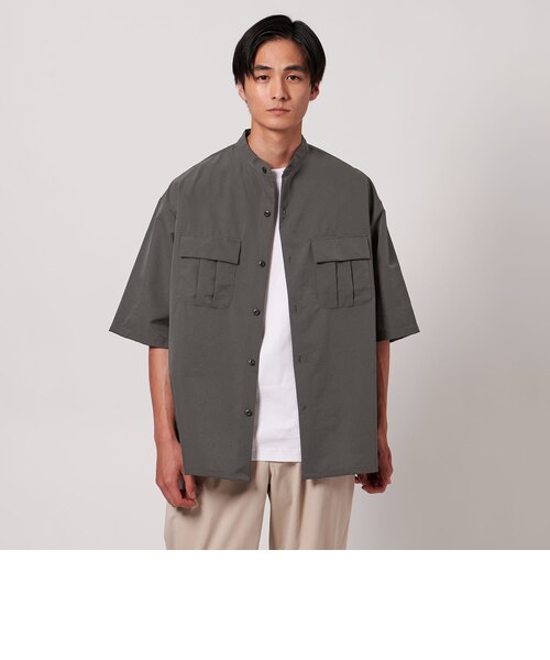 UNITED ARROWS ドットエア バンドカラー ミリタリーシャツ DotAir ドットエア バンドカラー ミリタリーシャツ ‐吸水速乾