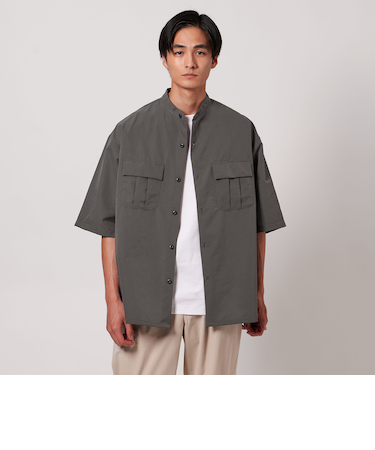 DotAir ドットエア バンドカラー ミリタリーシャツ ‐吸水速乾 ストレッチ‐