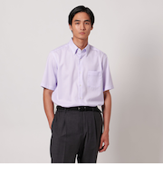 イージーケア AG パナマ ロンドンストライプ ボタンダウンカラーシャツ -抗菌防臭・通気性-