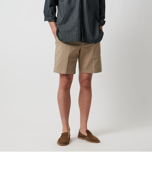 ツイル ベーシック ノープリーツ ショーツ