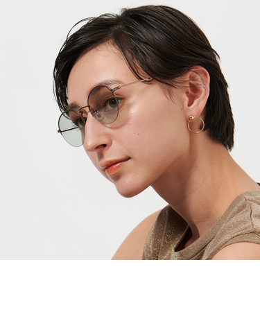 ＜Zoff＞ハーフメタル ボストン サングラス