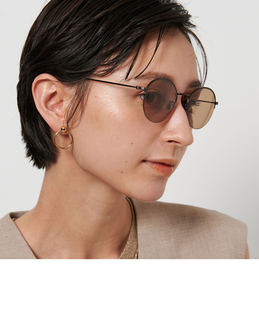 ＜Zoff＞ハーフメタル ボストン サングラス