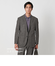 COOL DOTS プリント シングル 2ボタン テーラードジャケット UA COZY ‐ウォッシャブル 2WAYストレッチ 防シワ‐