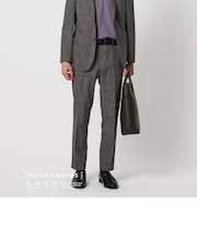 COOL DOTS プリント ノープリーツ スラックス UA COZY ‐ウォッシャブル 2WAYストレッチ 防シワ‐