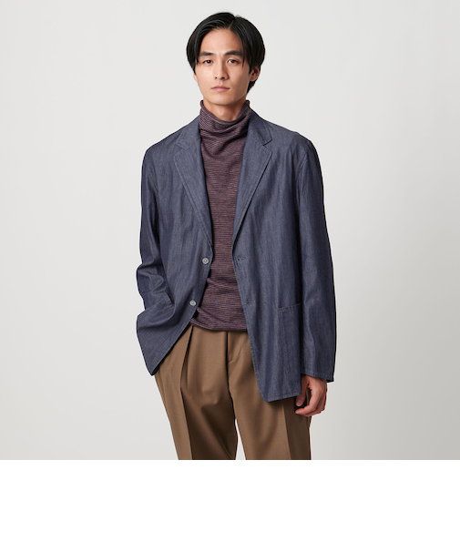 シングル2ボタン デニム ホスピタル ジャケット