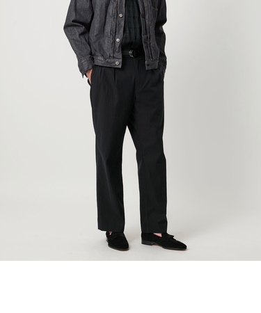 ガスボイル ギャバジン 2プリーツ ナチュラルトラウザース