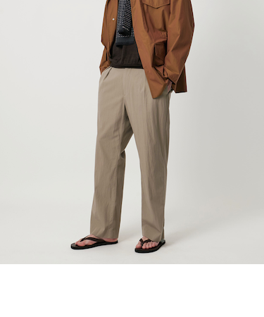 ガスボイル ギャバジン 2プリーツ ナチュラルトラウザース