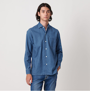 インディゴ １ポケット シャツ