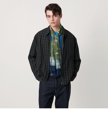 米沢 シアーチェック ジップブルゾン 「SLOW &　」