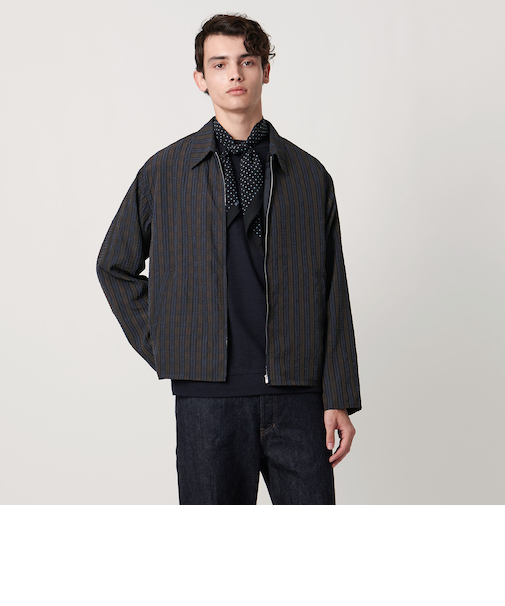 米沢 シアーチェック ジップブルゾン 「SLOW &　」