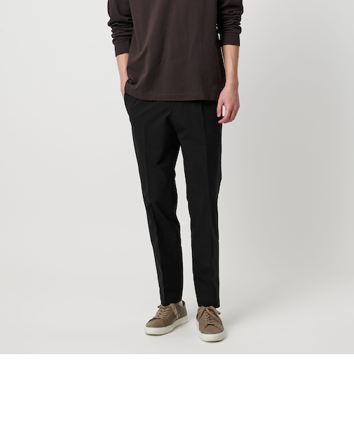 ウェザーコンフォート ダブルクロス サイドシャーリング 1プリーツ スラックス ‐防しわ・撥水・2WAYストレッチ‐