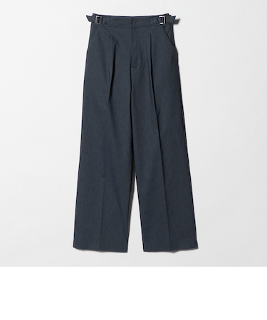 シャンブレー ワイドパンツ ‐ウォッシャブル‐<A DAY IN THE LIFE>