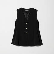 ダブルニット ペプラムベスト ‐セットアップ対応・ウォッシャブル‐＜A DAY IN THE LIFE＞