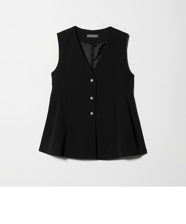 ダブルニット ペプラムベスト ‐セットアップ対応・ウォッシャブル‐＜A DAY IN THE LIFE＞