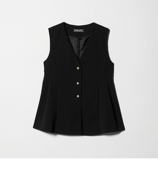 ダブルニット ペプラムベスト ‐セットアップ対応・ウォッシャブル‐＜A DAY IN THE LIFE＞