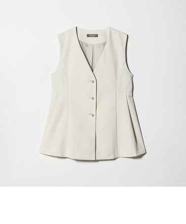 ダブルニット ペプラムベスト ‐セットアップ対応・ウォッシャブル‐＜A DAY IN THE LIFE＞