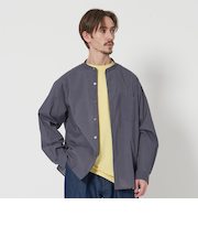 エアリー コットン バンド スクエア― フォルムシャツ