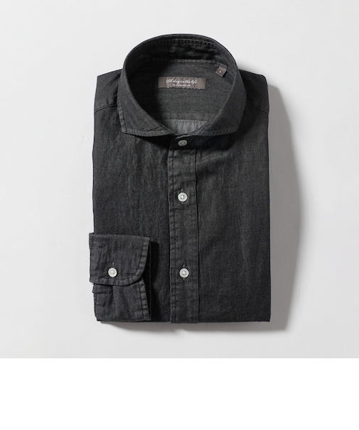 インディゴ ツイル カッタウェイカラーシャツ＜A DAY IN THE LIFE＞